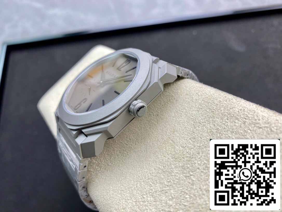 Bvlgari Octo Finissimo 102713 BGO40C14TTXTAUTO 1:1 edizione migliore BV Fabbrica Argento Grey quadrante