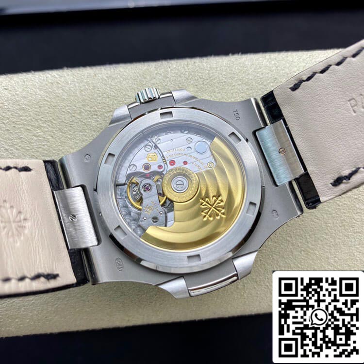Patek Philippe Nautilus 5711 1:1 edizione migliore 3K Fabbrica quadrante blu Cowhide cinturino