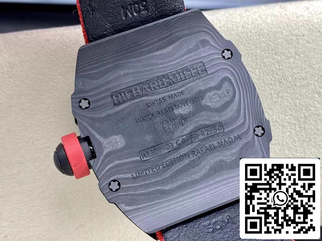 Richard Mille RM27-03 Rafael Nadal Tourbillon 1:1 Best Edition RM Fabbrica Red cinturino