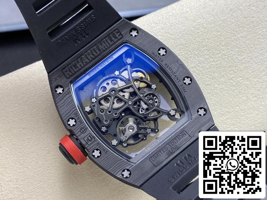 Richard Mille RM-055 1:1 edizione migliore BBR Fabbrica fibra di carbonio Nero Cassa