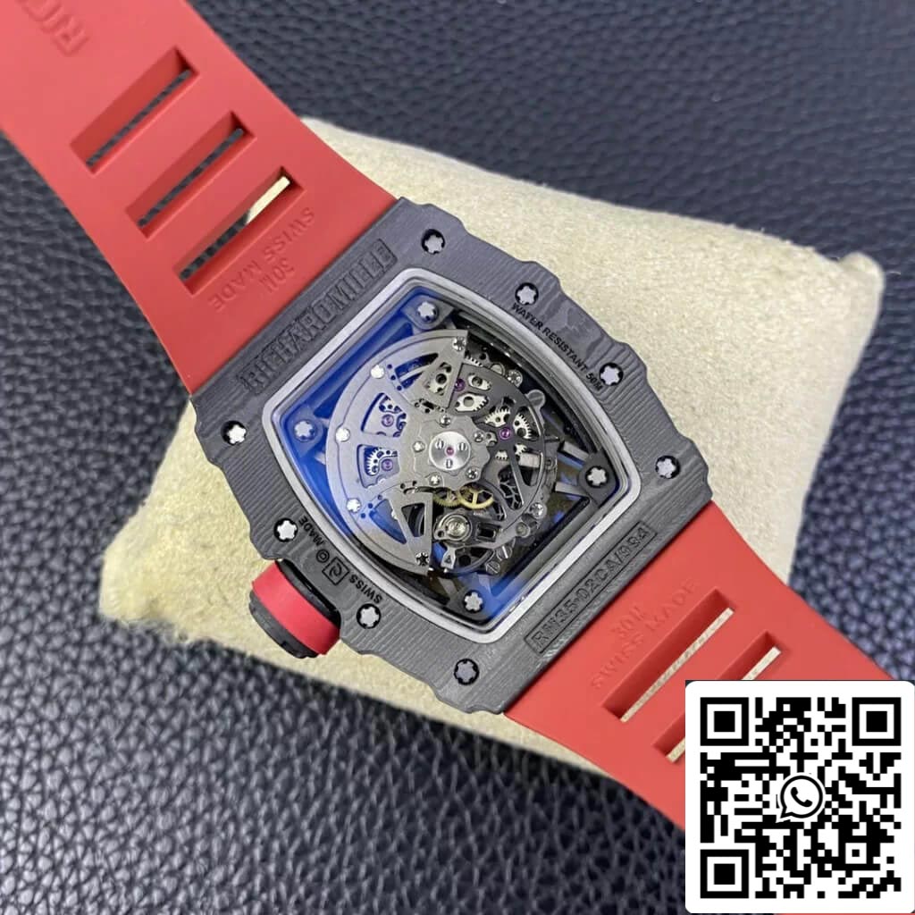 Richard Mille RM35-02 1:1 Best Edition T+ Fabbrica Carbon Fiber Skeleton Dial