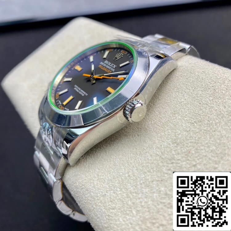 Rolex Milgauss 116400GV AR Fabbrica 1:1 edizione migliore Swiss ETA3131 quadrante nero