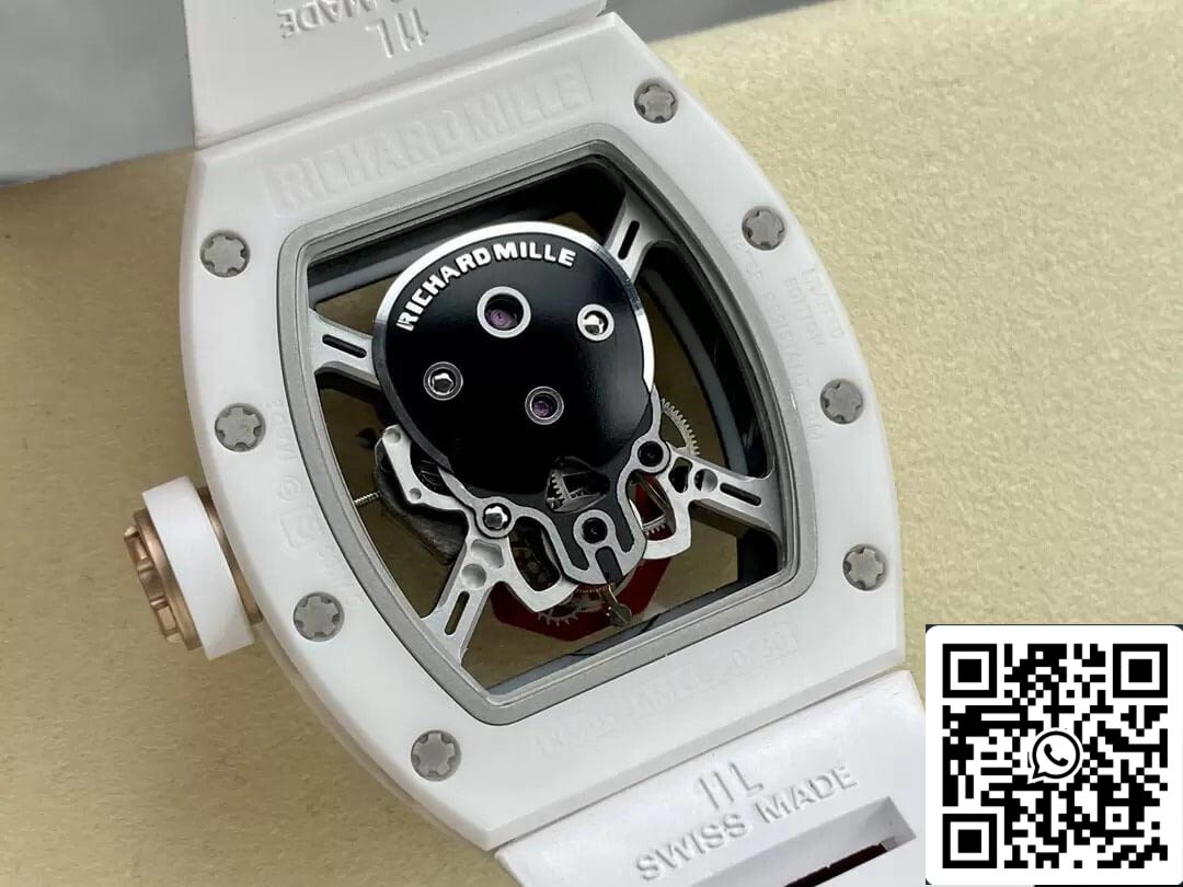 Richard Mille RM52-01 1:1 Best Edition YS Fabbrica Tourbillon Ceramic Case Rubber cinturino