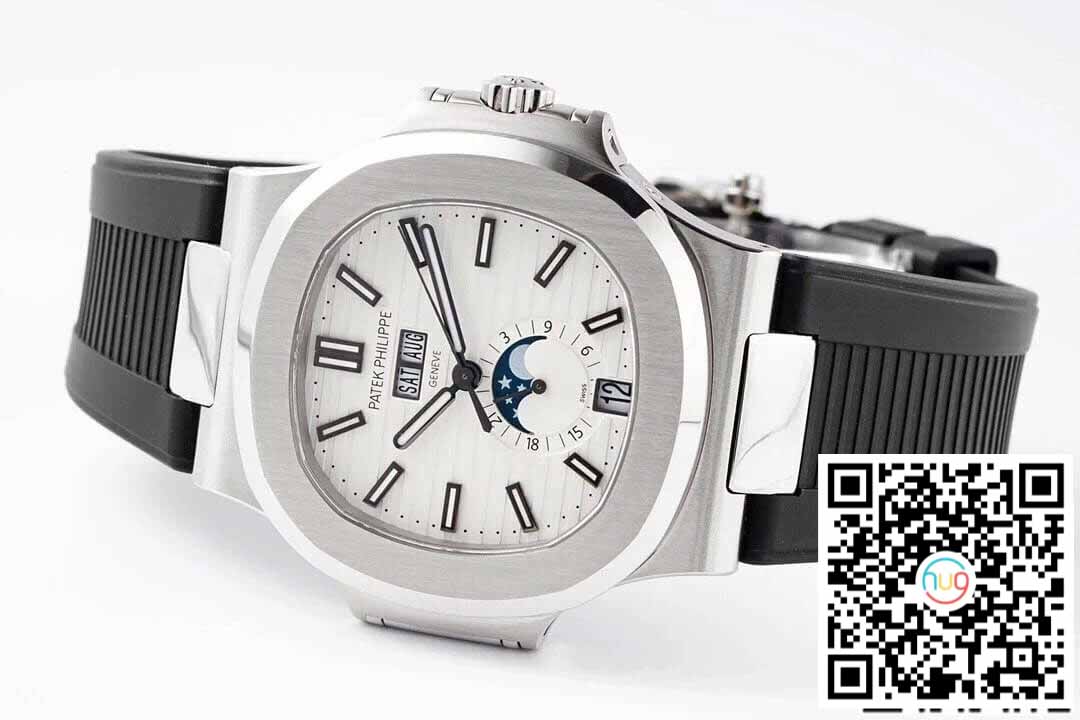 Patek Philippe Nautilus 5726/1A-010 1:1 Best Edition PPF Fabbrica Black Rubber cinturino