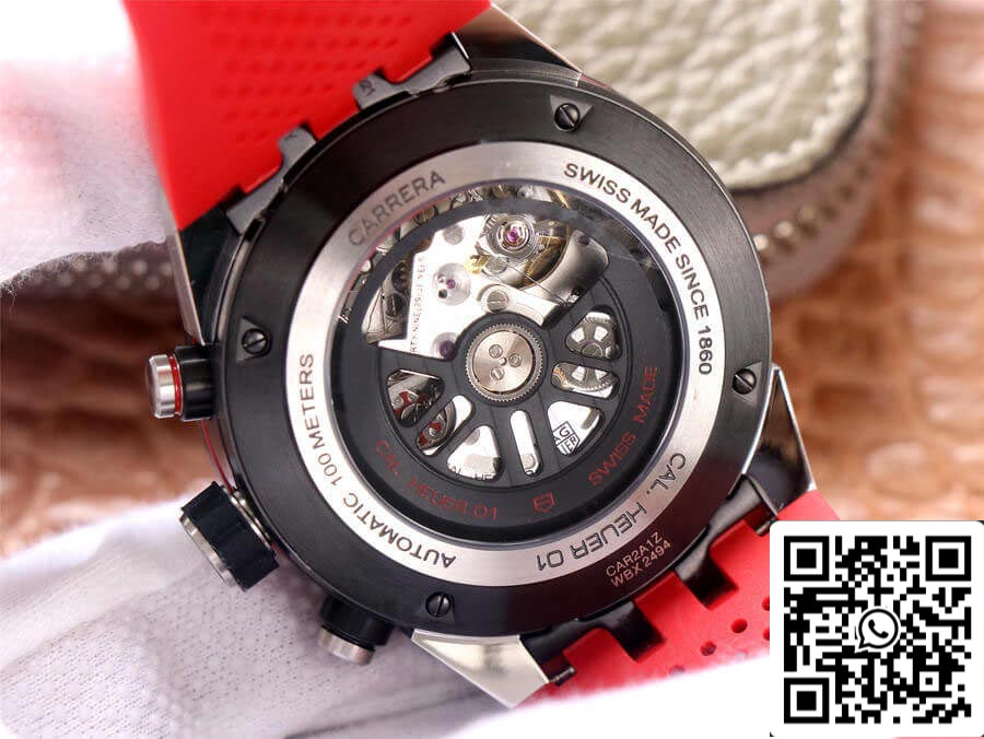 TAG Heuer Carrera CAR2A1Z.FT6050 1:1 Best Edition XF Fabbrica Red Rubber cinturino