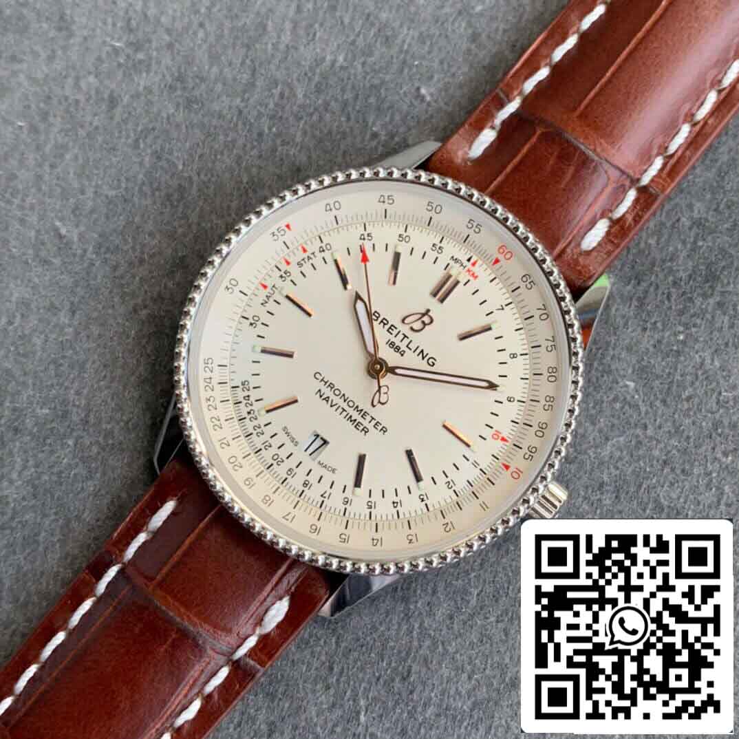 Breitling Navitimer 1 A17326211G1P2 1:1 Best Edition V7 Fabbrica Silver Dial