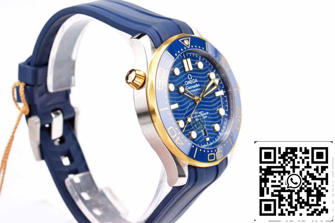 Omega Seamaster Diver 300M 210.22.42.20.03.001 1:1 edição melhor VS Fabbrica Gomma cinturino