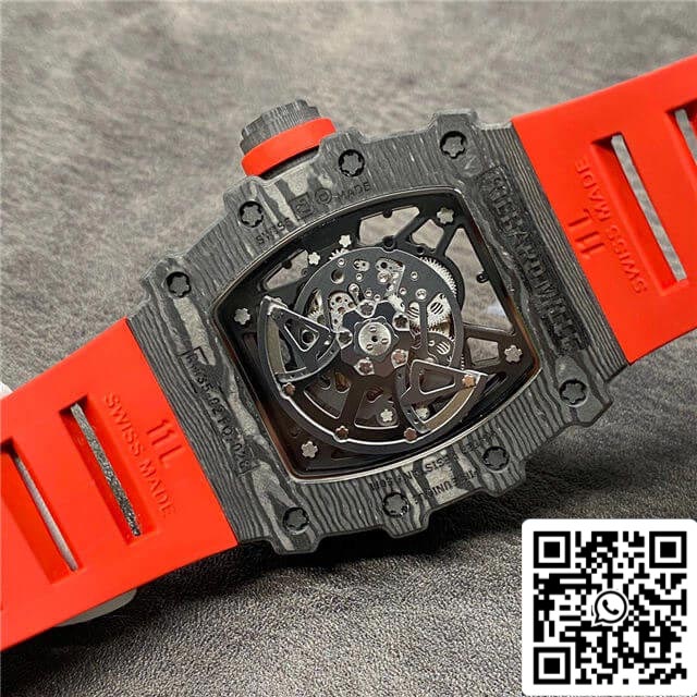 Richard Mille RM35-02 1:1 Best Edition KV Fabbrica Carbon Fiber Red cinturino