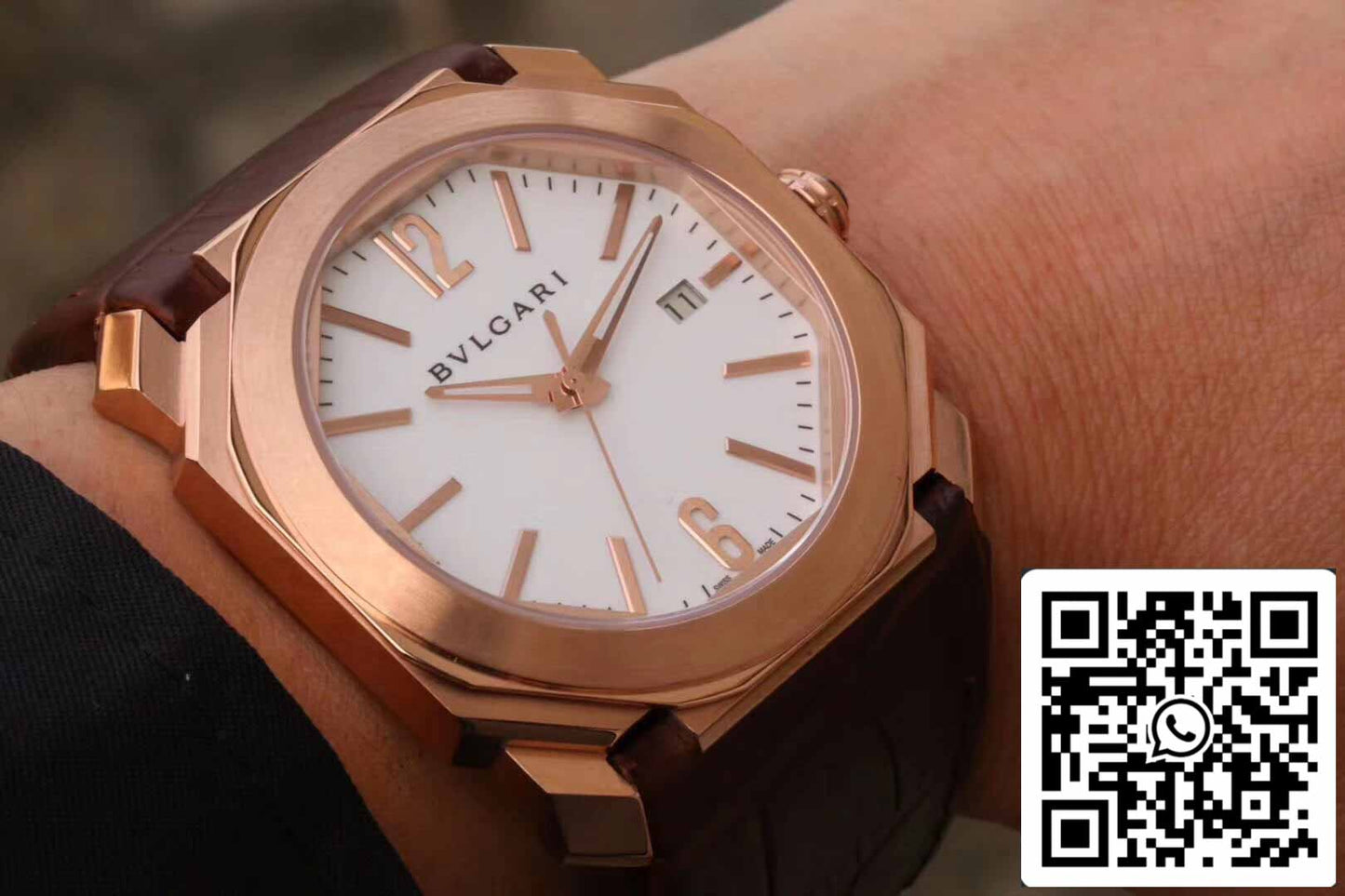 Bvlgari Octo 102119 BGOP38WGLD 1:1 edición mejor cuadrante blanco