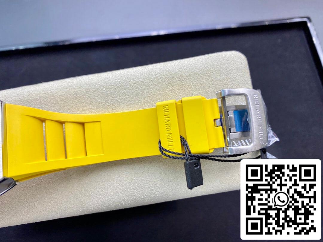 Richard Mille RM11 1:1 Best Edition KV Fabbrica Titanium Yellow cinturino