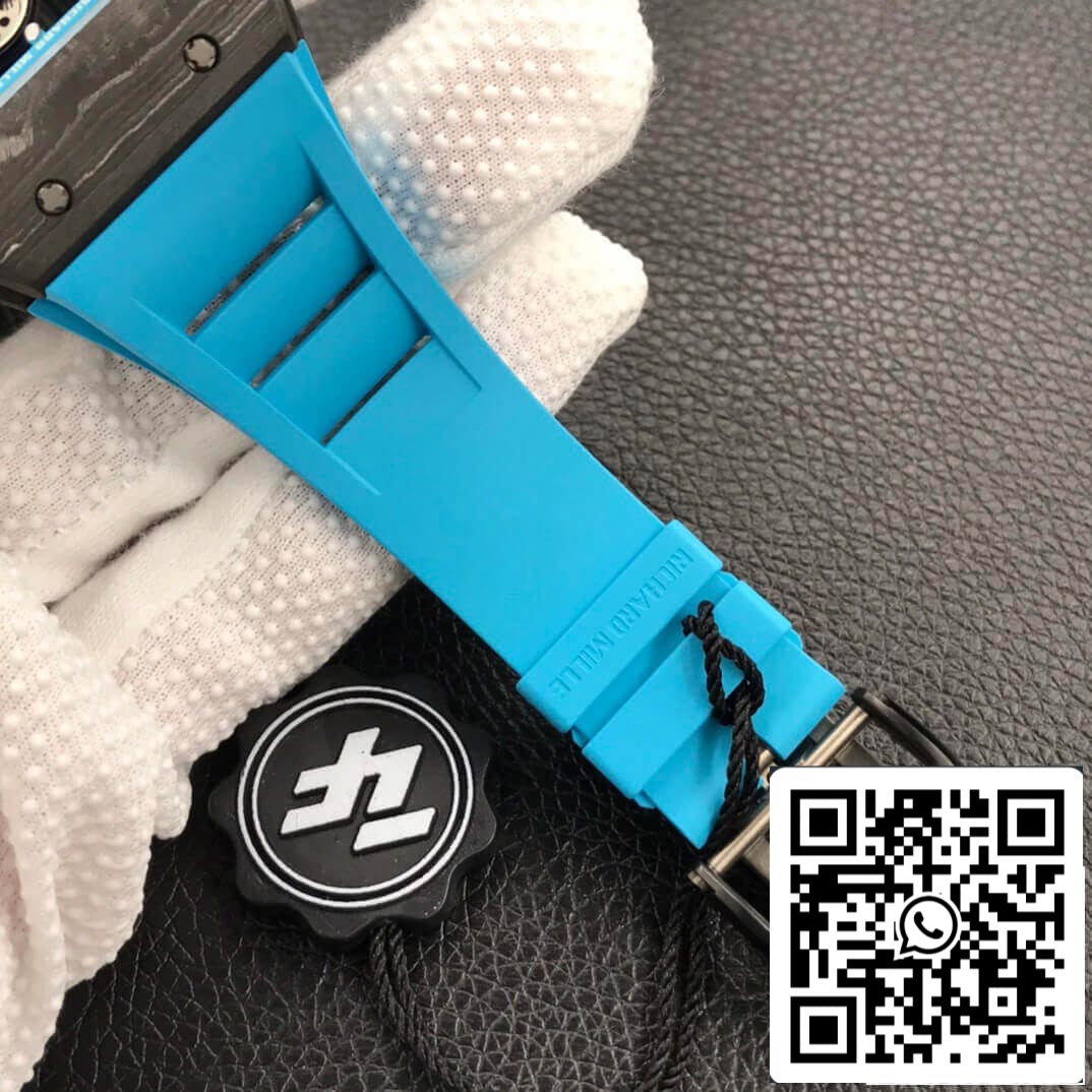 Richard Mille RM055 1:1 Best Edition ZF Fabbrica Blue Rubber cinturino