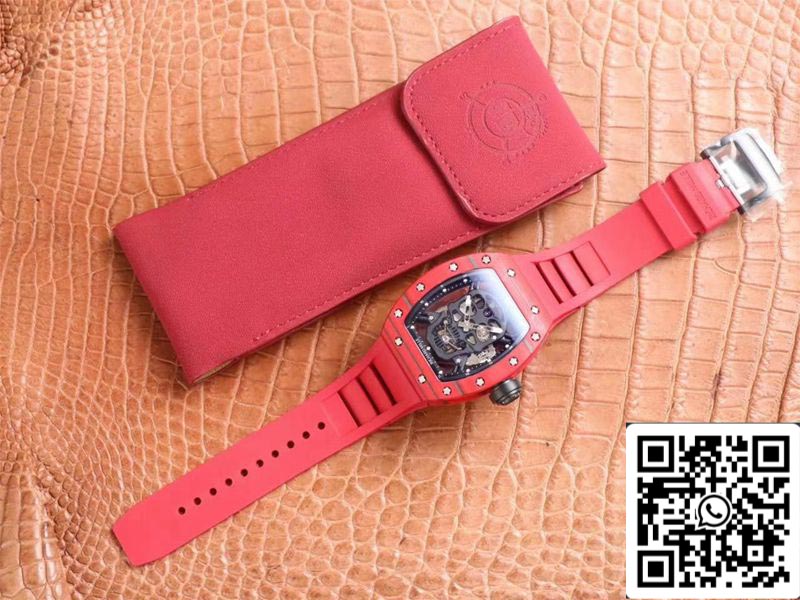 Richard Mille RM052-01 1:1 edizione migliore JB Fabbrica Red Ceramic Swiss Tourbillon