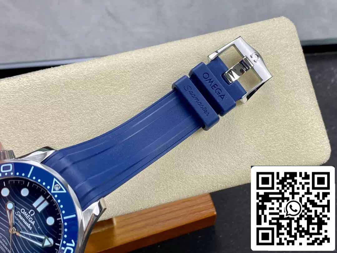 Omega Seamaster Diver 300M 210.32.42.20.03.002 Summer Blu  1:1 edizione migliore VS Fabbrica Gomma cinturino