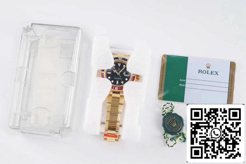 Rolex GMT Master II 116758 SAru-78208 1:1 Best Edition ROF Fabbrica Black Dial Swiss ETA2836