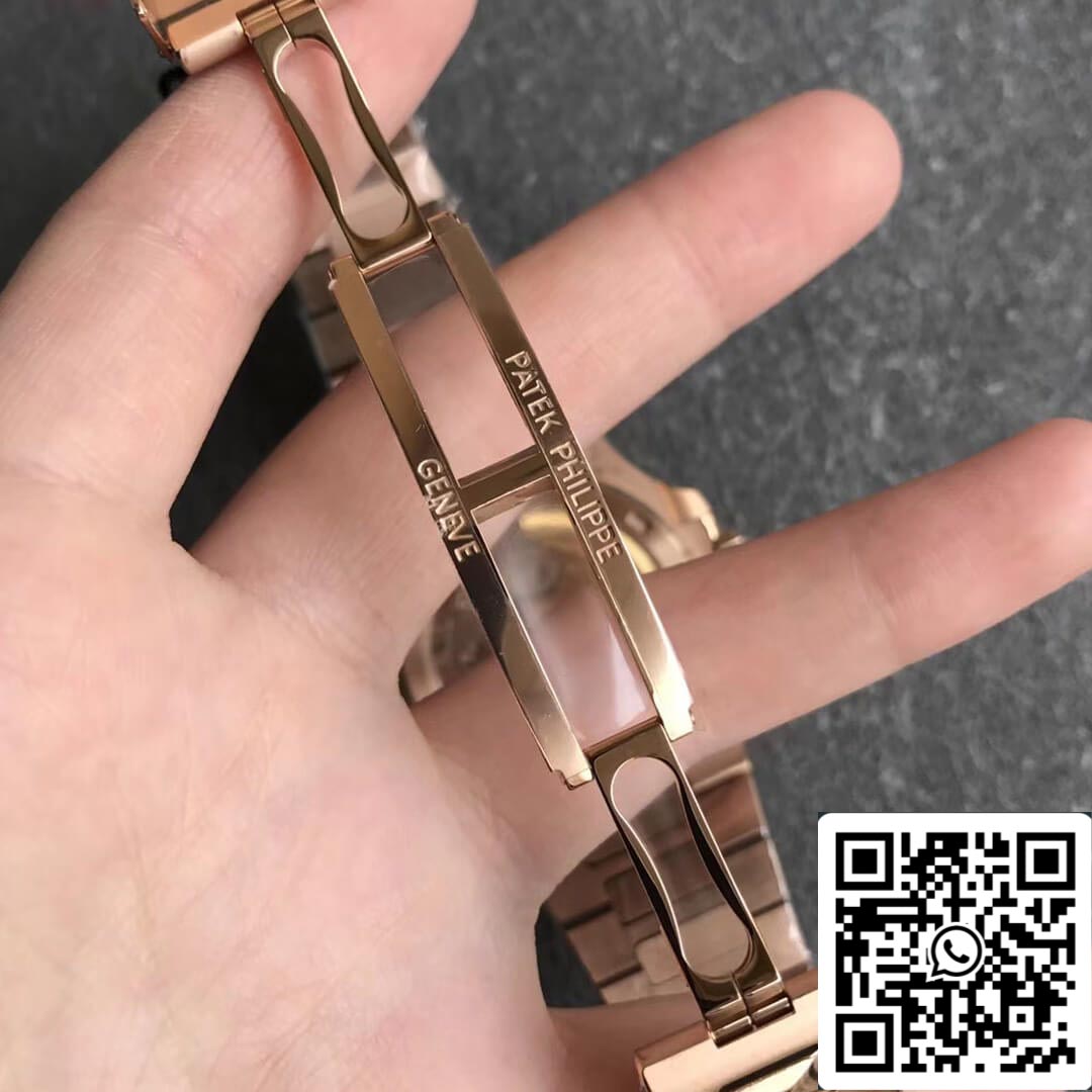Patek Philippe Nautilus 5711/1R-001 1:1 Best Edition PPF Fabbrica V4 Rose Gold White Dial Swiss ETA324