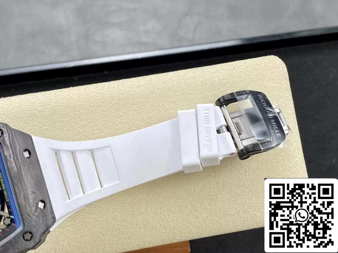 Richard Mille RM35-02 1:1 Best Edition T+ Fabbrica Carbon Fiber White cinturino