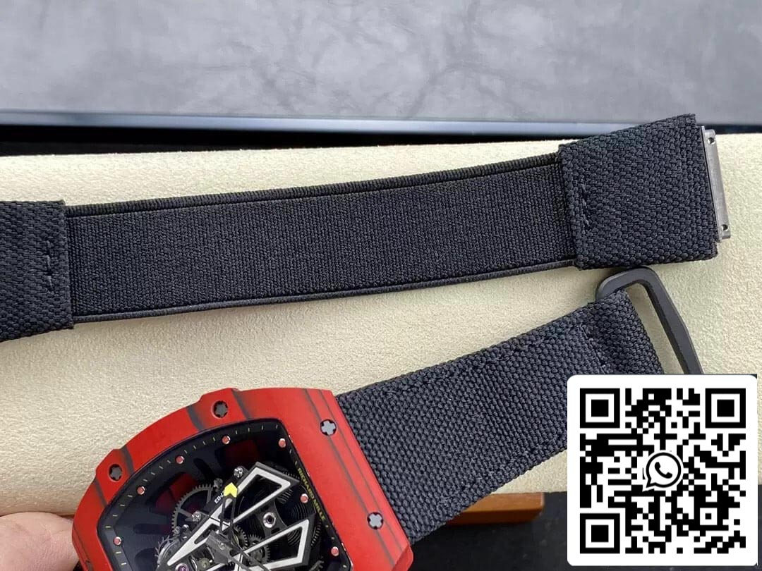 Richard Mille RM27-03 Tourbillon 1:1 edição melhor BBR Fabbrica Red fibra de carbono Cassa