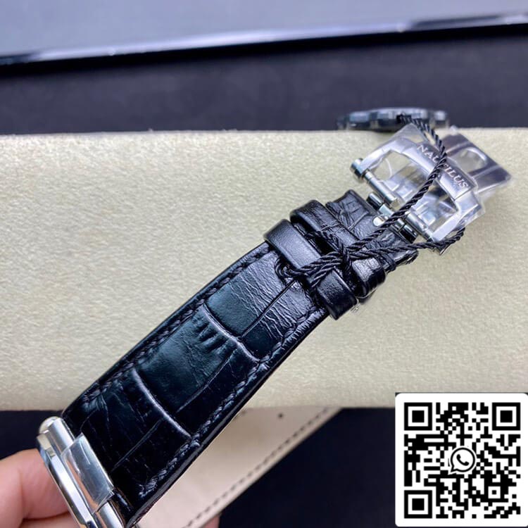 Patek Philippe Nautilus 5711 1:1 edizione migliore 3K Fabbrica quadrante bianco Cowhide cinturino