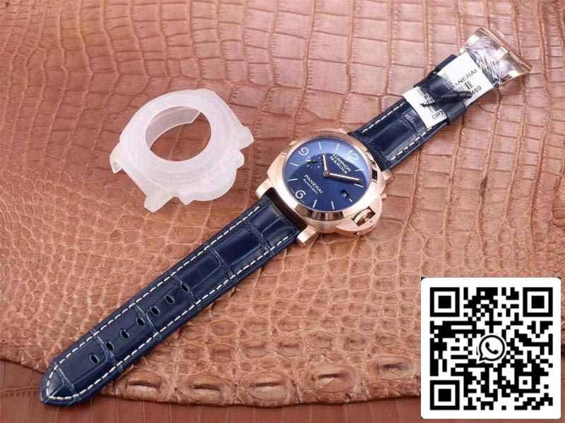 Panerai Luminor Marina Goldtech PAM01112 1:1 edizione migliore VS Fabbrica quadrante blu Swiss P9010