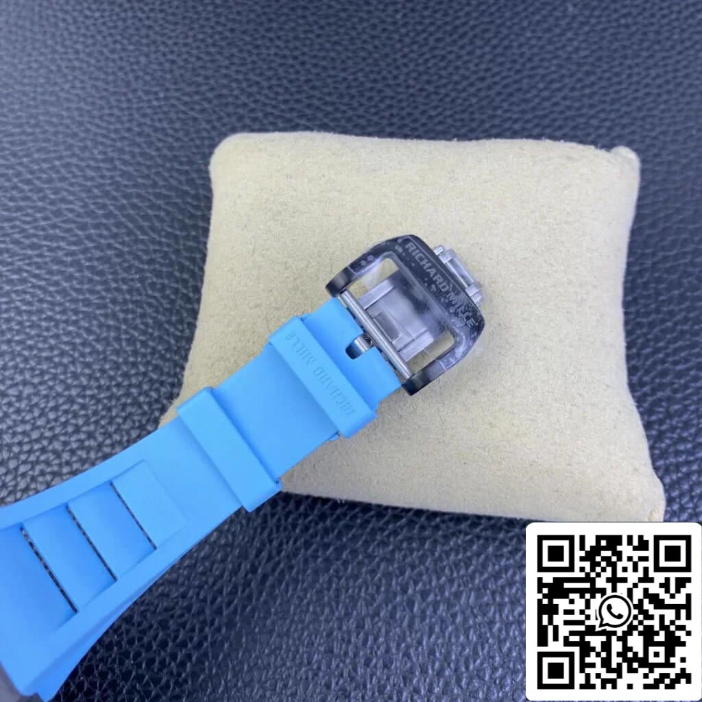 Richard Mille RM35-02 1:1 Best Edition T+ Fabbrica NTPT Carbon Fiber Blue Rubber cinturino