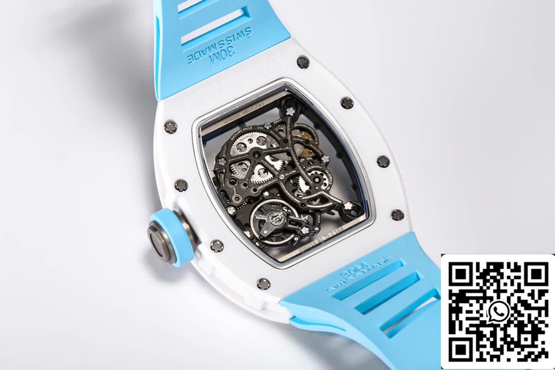 Richard Mille RM-055 1:1 edizione migliore BBR Fabbrica ceramica Cassa Blu cinturino