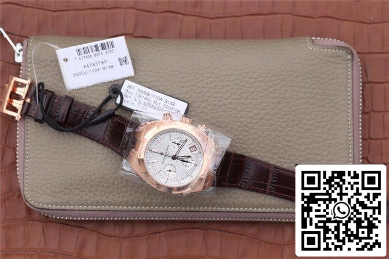 Vacheron Constantin Overseas 5500V/000R-B074 8F Fabbrica 1:1 edizione migliore Swiss ETA7750 quadrante argento