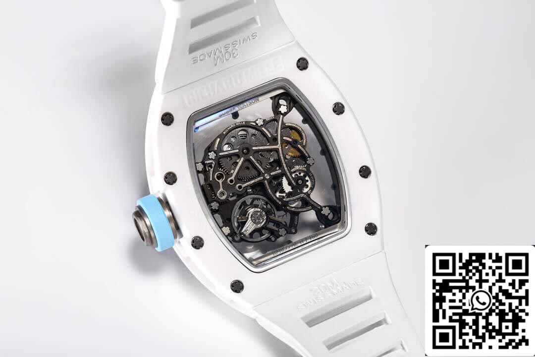 Richard Mille RM-055 1:1 edizione migliore BBR Fabbrica Bianco ceramica Cassa