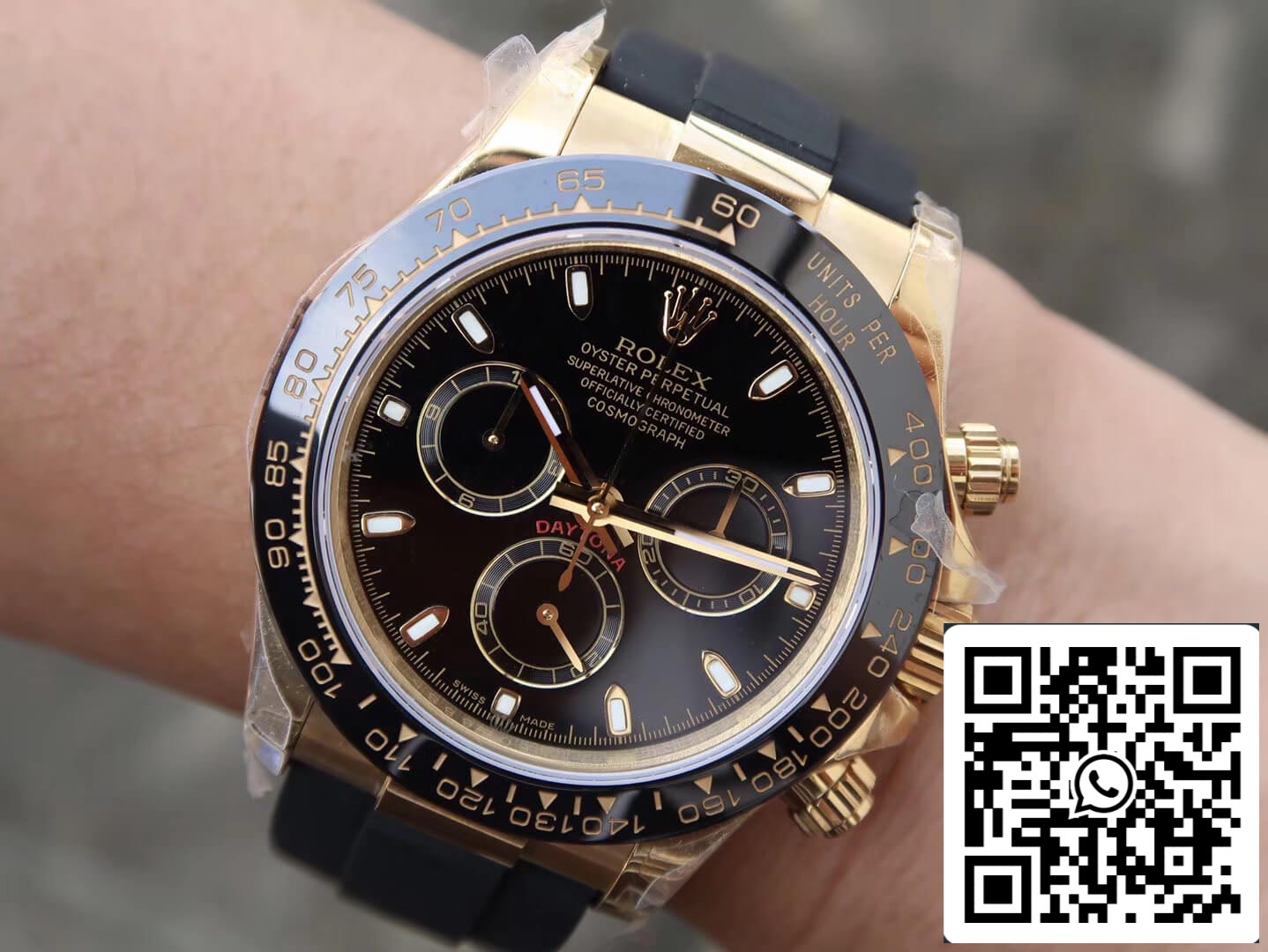 Rolex Daytona Cosmograph M116518ln-0043 1:1 edição melhor JH Fabbrica mostrador preto