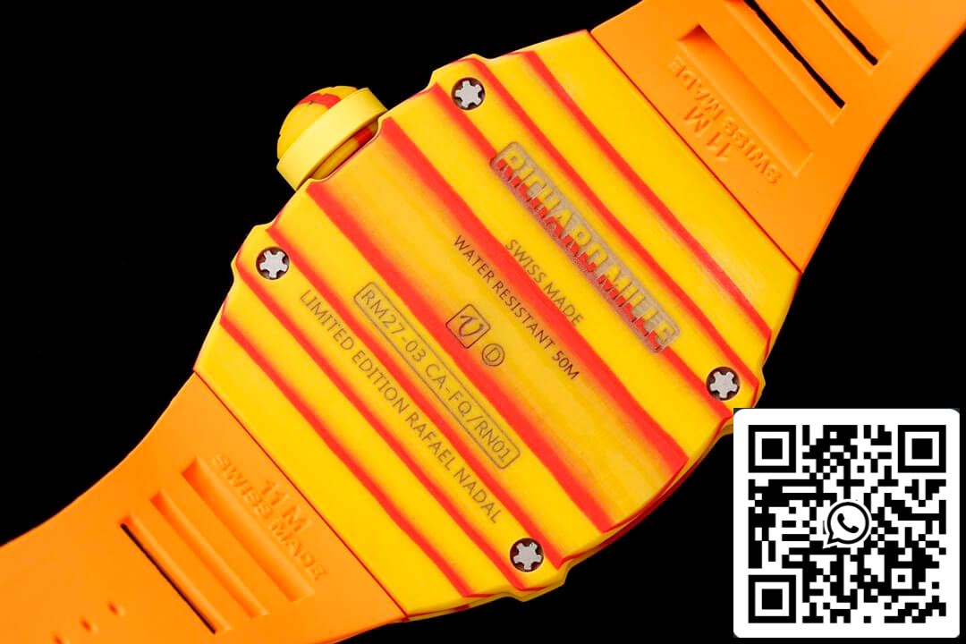 Richard Mille RM27-03 Rafael Nadal Tourbillon 1:1 Best Edition RM Fabbrica Yellow Rubber cinturino