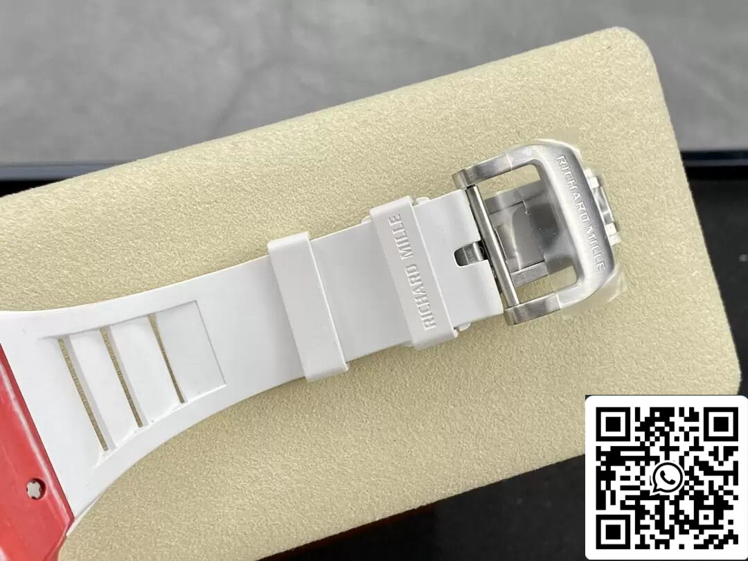Richard Mille RM35-02 1:1 Best Edition T+ Fabbrica NTPT Carbon Fiber White cinturino