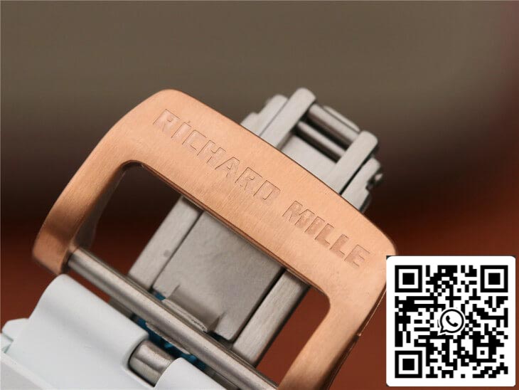 Richard Mille RM035 Americas KV Fabbrica 1:1 Best Edition Rose Gold White cinturino