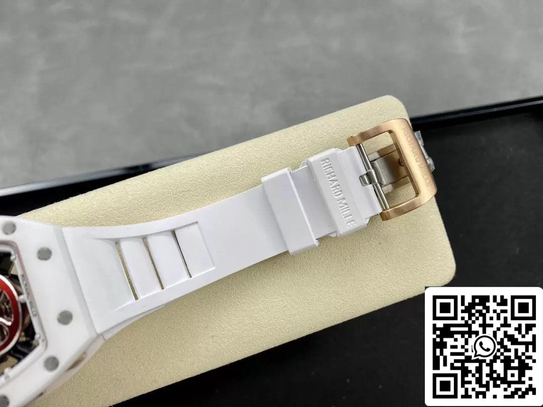Richard Mille RM52-01 1:1 Best Edition YS Fabbrica Tourbillon Ceramic Case Rubber cinturino