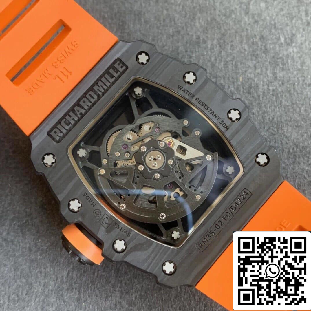 Richard Mille RM35-02 1:1 Best Edition KV Fabbrica V3 Orange cinturino