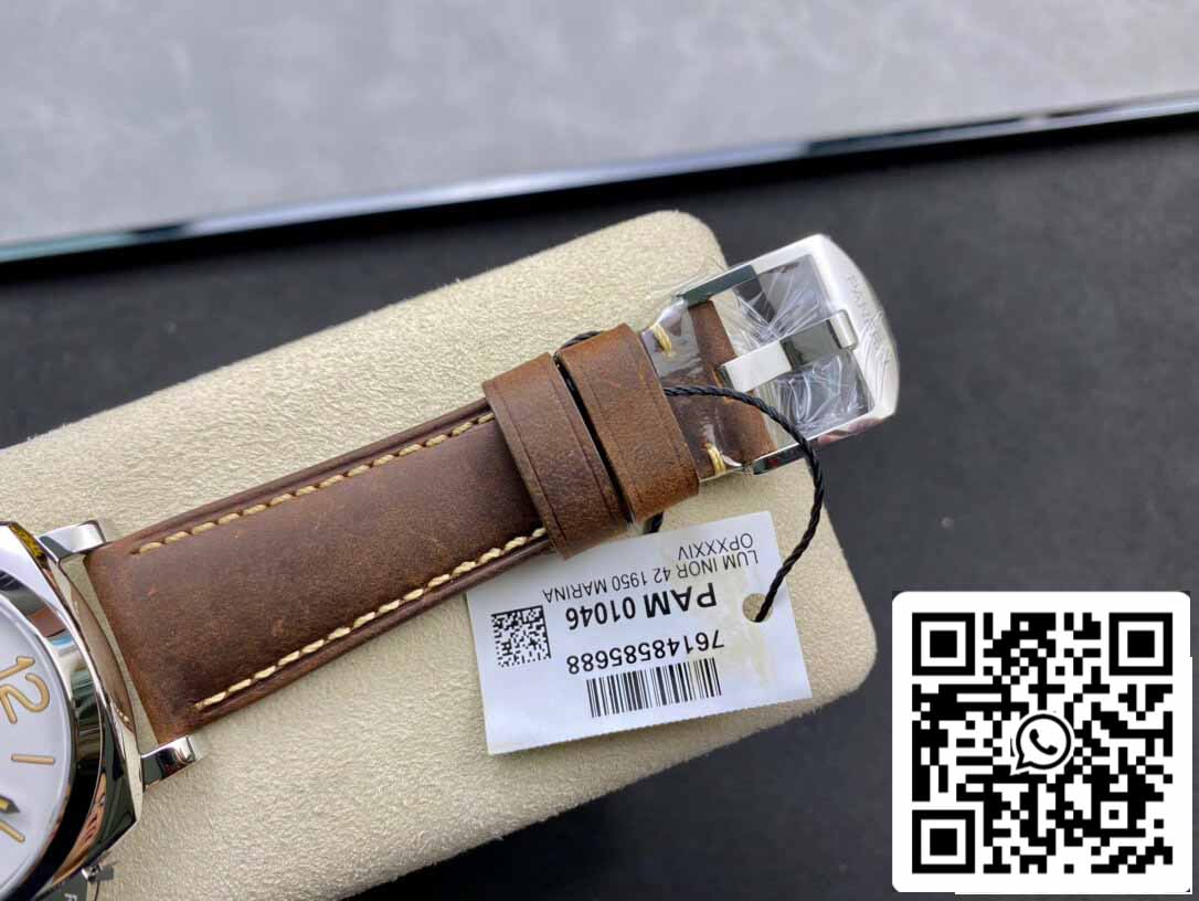 Panerai Luminor PAM01046 1:1 edizione migliore VS Fabbrica quadrante bianco