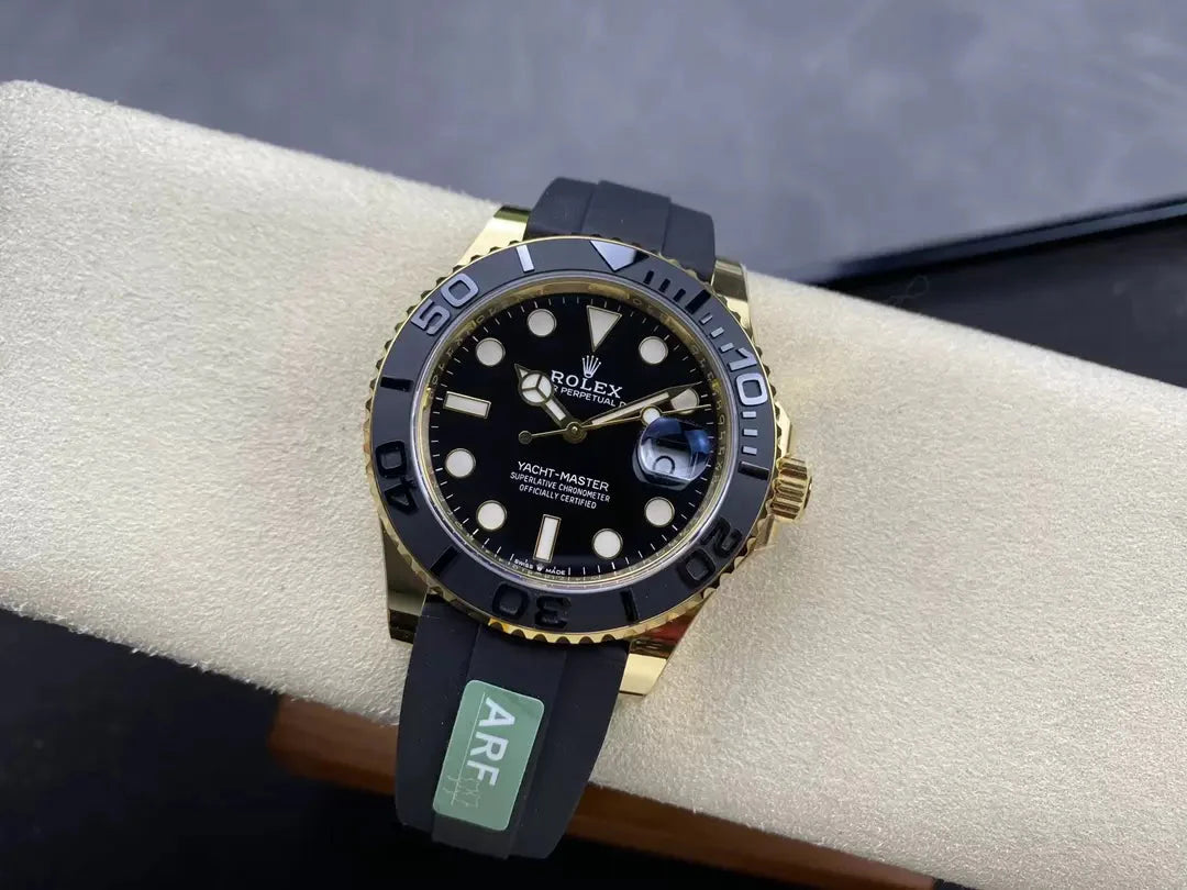 Rolex Yacht-Master 42 quadrante nero Yellow Oro  M226658-0001  1:1 edizione migliore AR Fabbrica Counterweight Versione