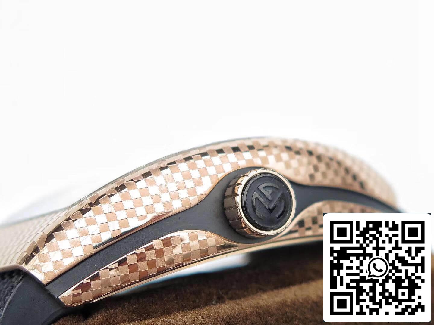 Franck Muller Vanguard V45 1:1 Best Edition Swiss ETA2824-2 18K Rose Gold Black Nylon Strap US Replica Watch