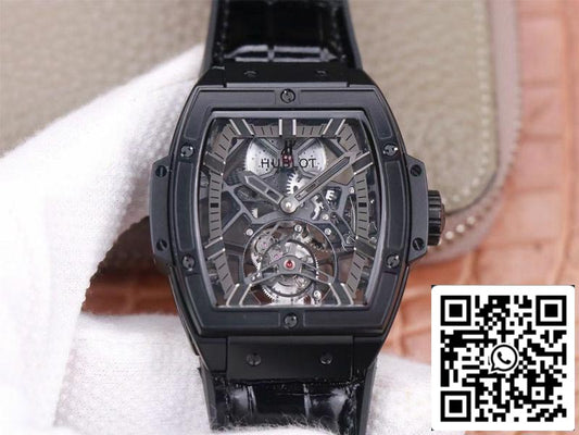 Hublot Masterpiece Tourbillon 906.ND.0129.VR.AES12 1:1 Best Edition JB Factory Black PVD Swiss HUB 9006 US Replica Watch