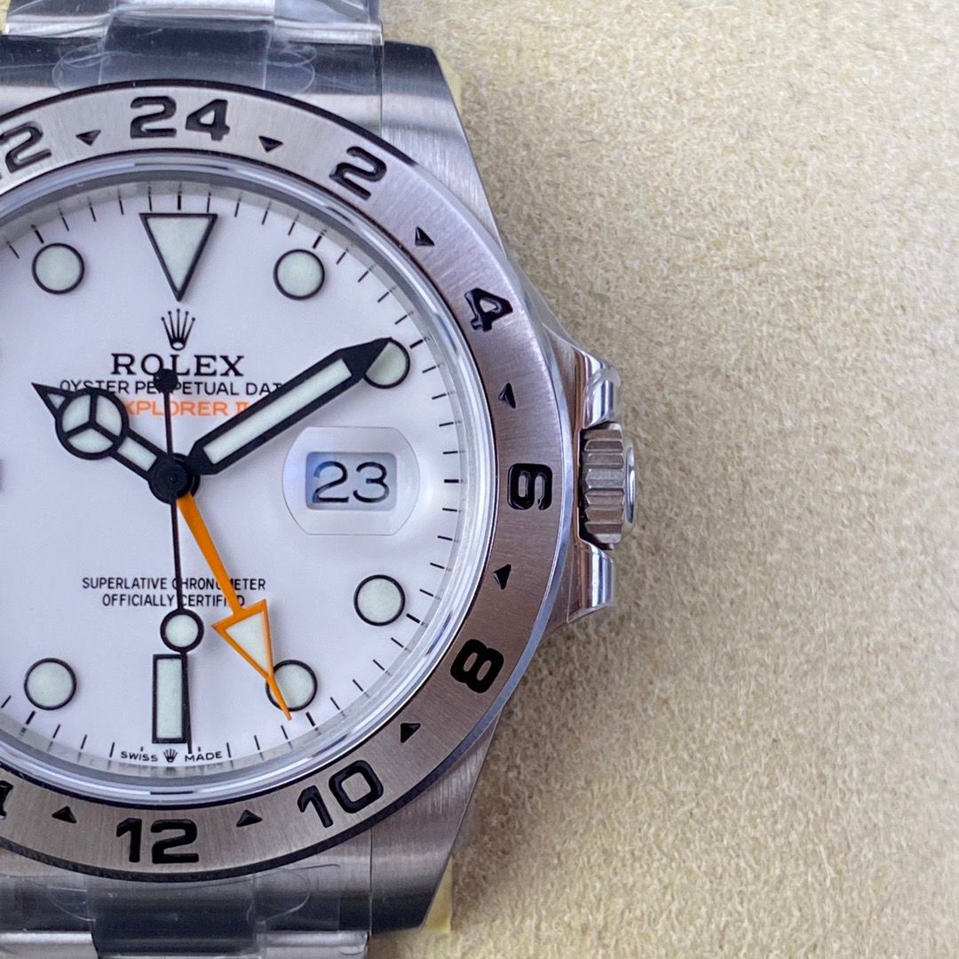 Rolex Explorer II 226570 JVS Men Watches 1:1 edizione migliore 3285 movimento white dial