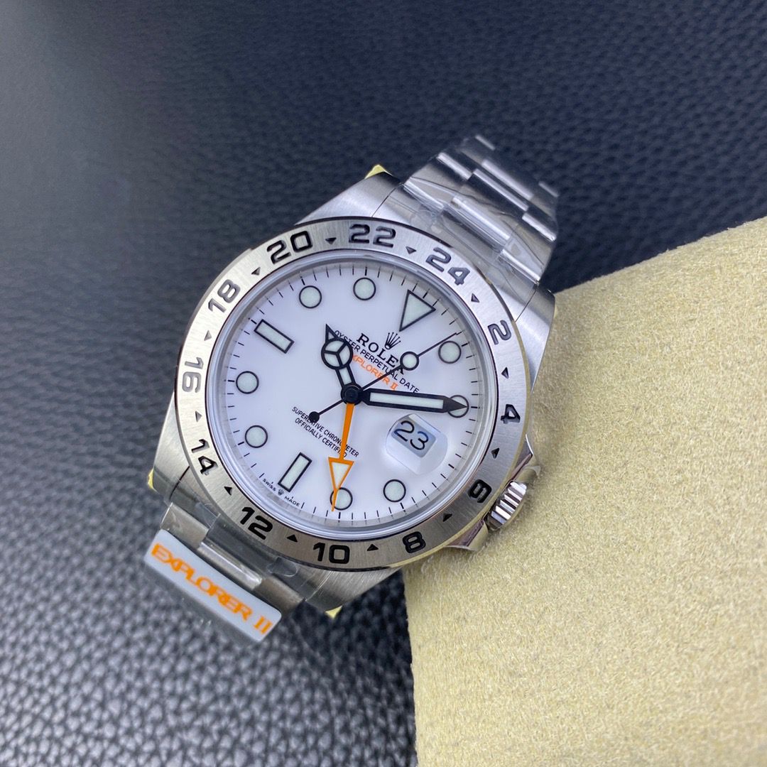 Rolex Explorer II 226570 JVS Men Watches 1:1 edizione migliore 3285 movimento white dial