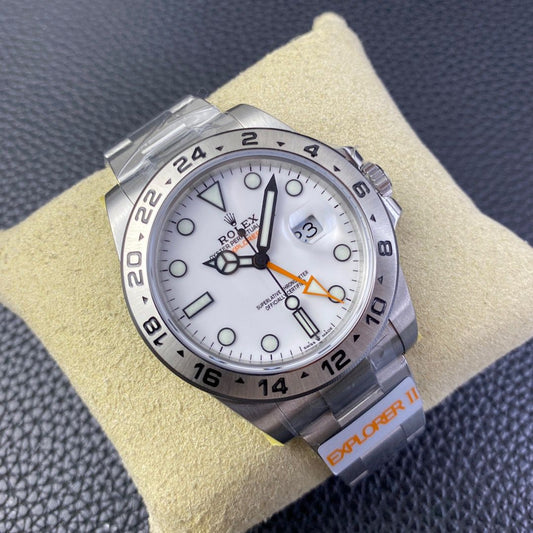 Rolex Explorer II 226570 JVS Men Watches 1:1 edizione migliore 3285 movimento white dial