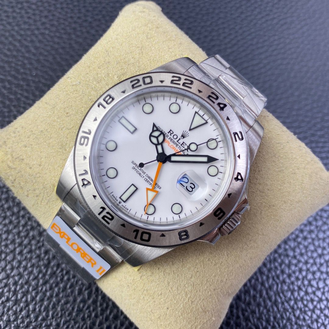 Rolex Explorer II 226570 JVS Men Watches 1:1 edizione migliore 3285 movimento white dial