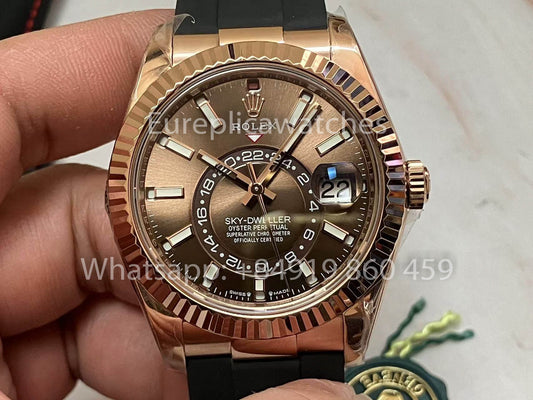 Rolex Oyster Perpetual Sky-Dweller M336239 Chocolate Dial Rose Gold 1:1 Best Clone ZF Fabbrica 190 gram