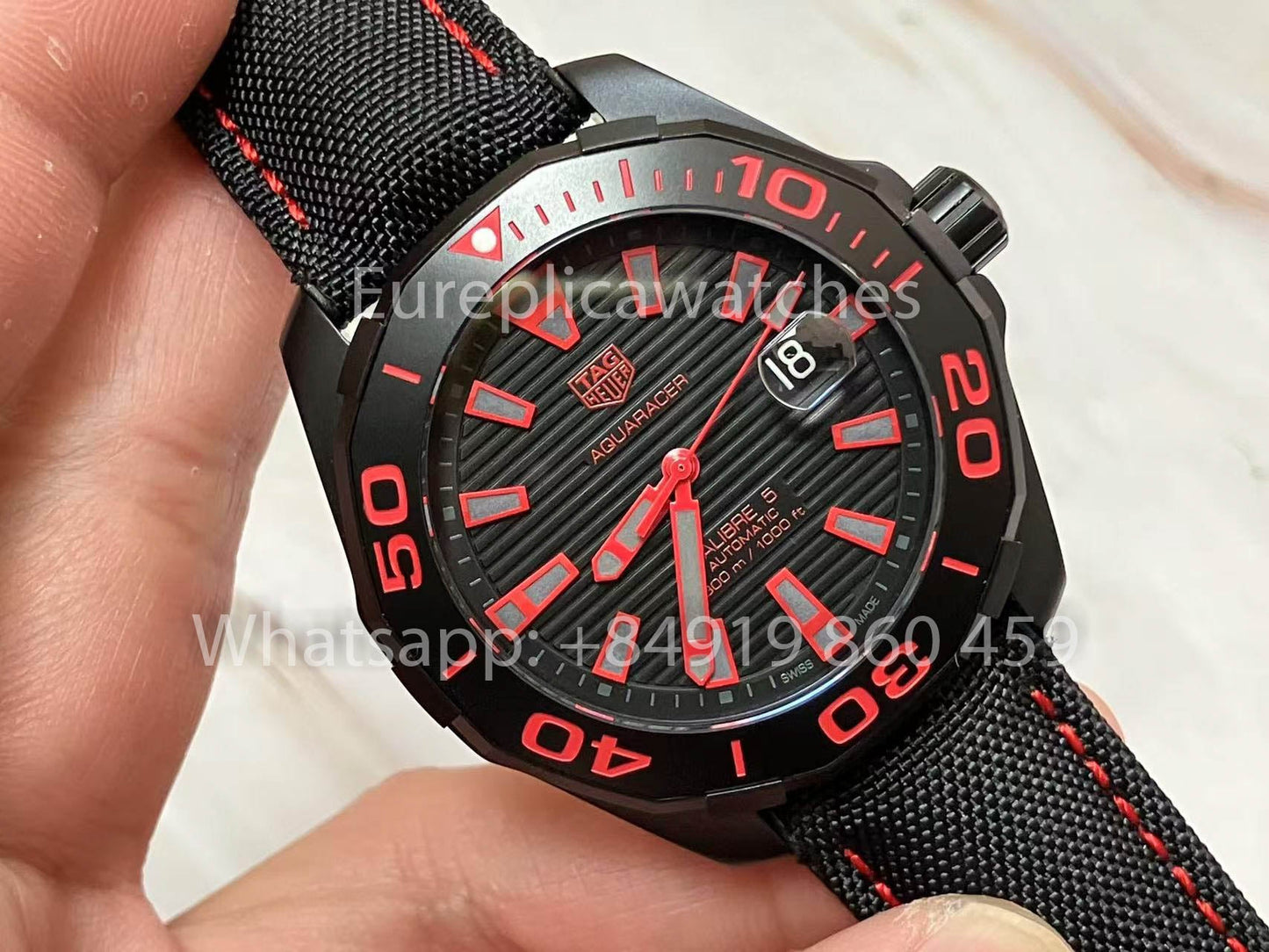 Tag Heuer Aquaracer WAY208C.RHZ4937 1:1 Best Edition V6 Fabbrica Black Dial Swiss