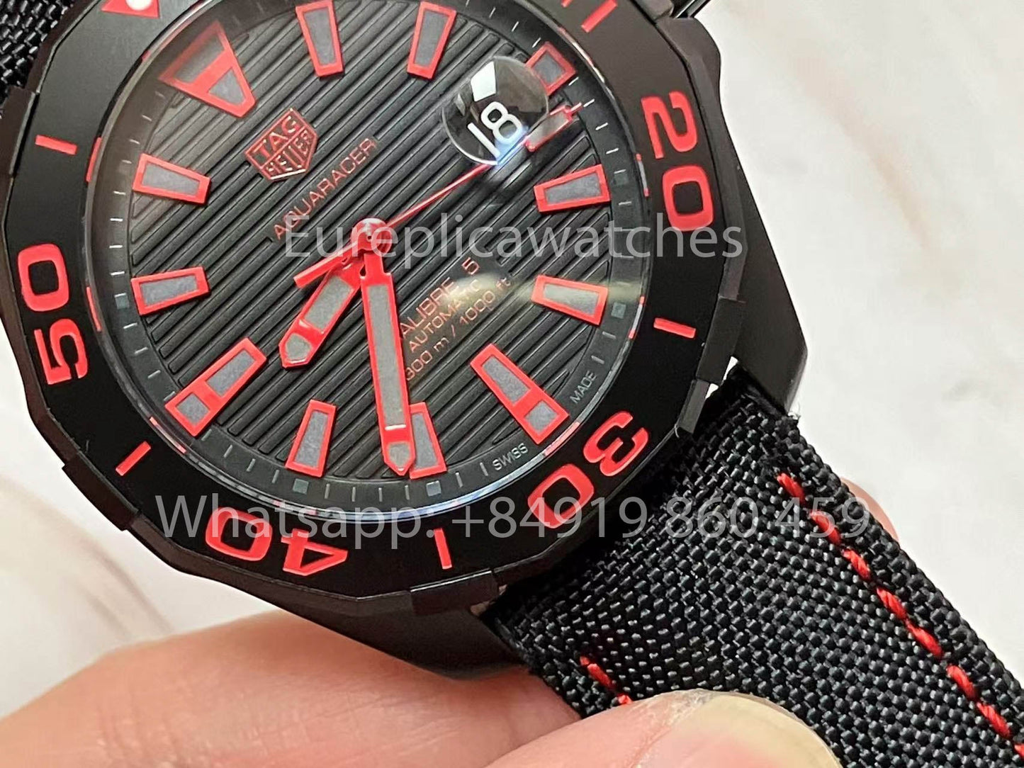 Tag Heuer Aquaracer WAY208C.RHZ4937 1:1 Best Edition V6 Fabbrica Black Dial Swiss