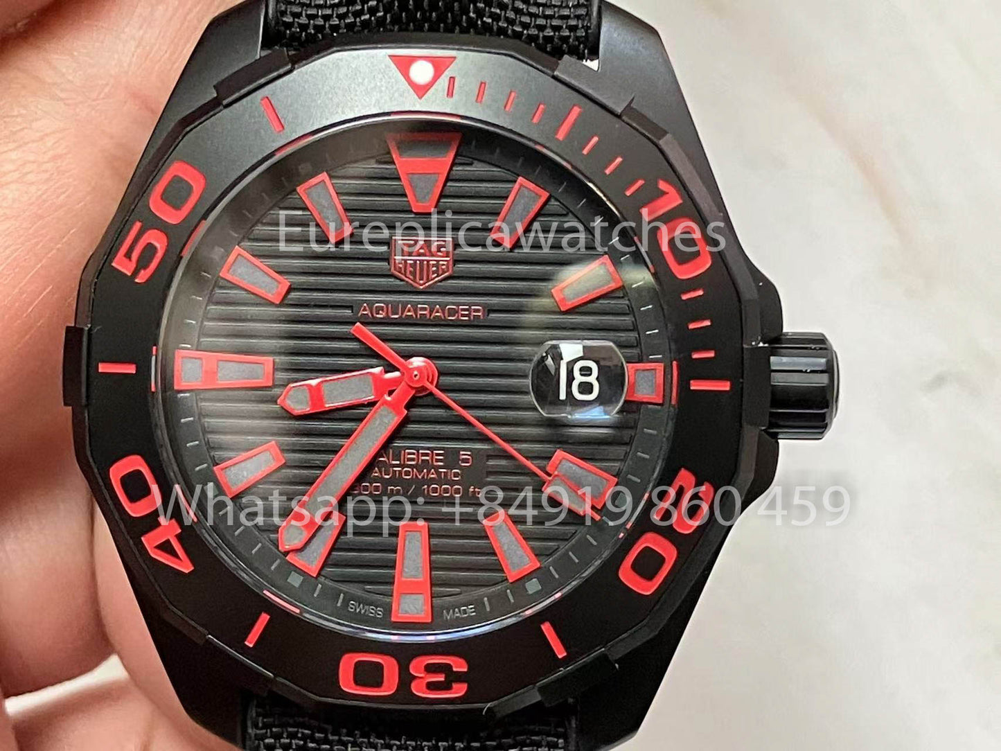 Tag Heuer Aquaracer WAY208C.RHZ4937 1:1 Best Edition V6 Fabbrica Black Dial Swiss
