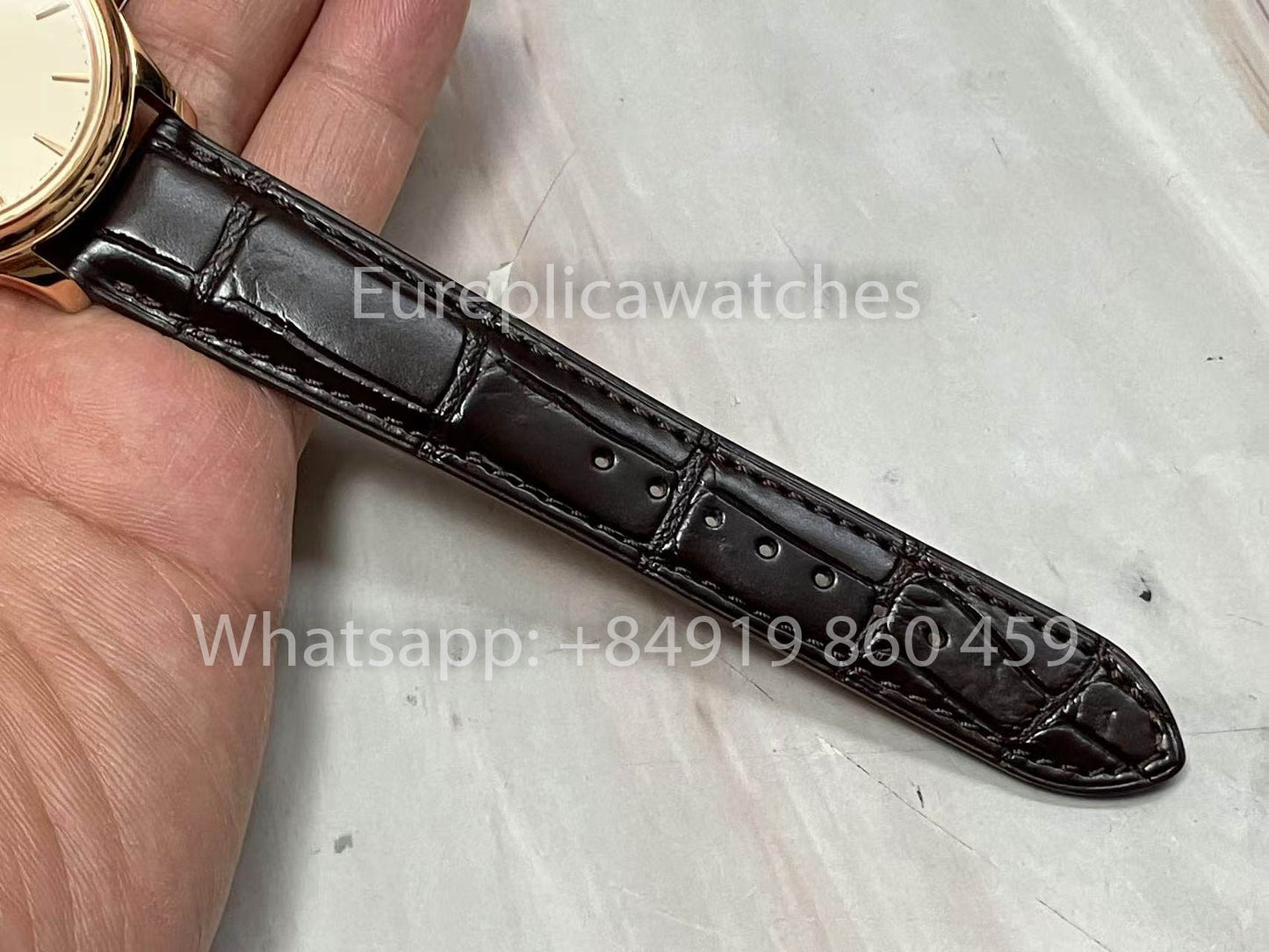 Patek Philippe Calatrava 5227G Rosa Oro 1:1 edizione migliore 3K Fabbrica Brown Pelle cinturino