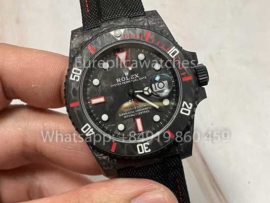 Rolex Submariner Diw Carbonio custom 1:1 VS Fabbrica Actual photos 2025
