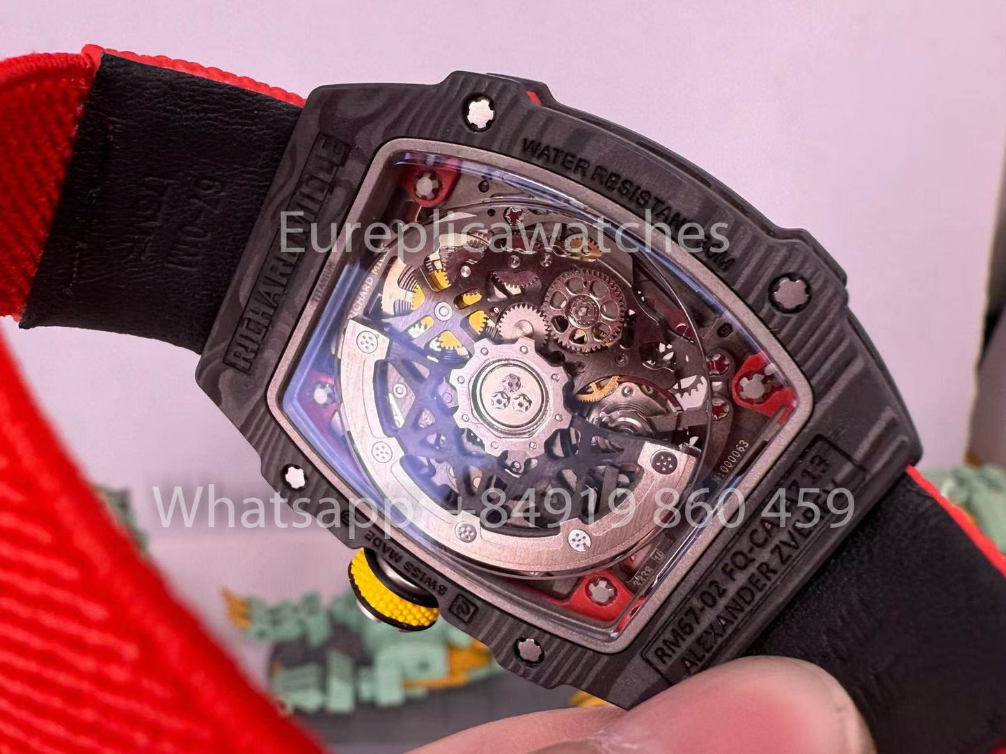 replica Richard Mille RM67-02 Alexander Zverev Carbon NTPT 1:1 Best Clone V5 Newest Version