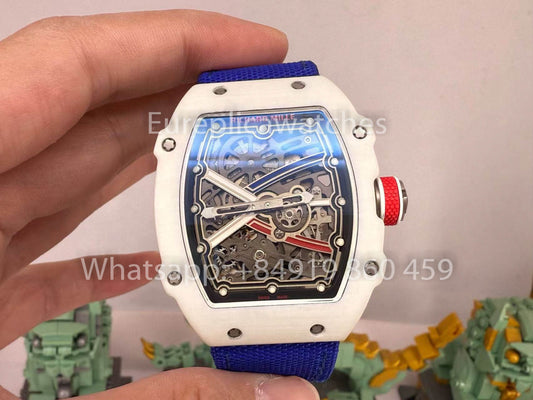 replica Richard Mille RM67-02 Alexis Pinturault White Carbon NTPT 1:1 Best Clone V5 Newest Version