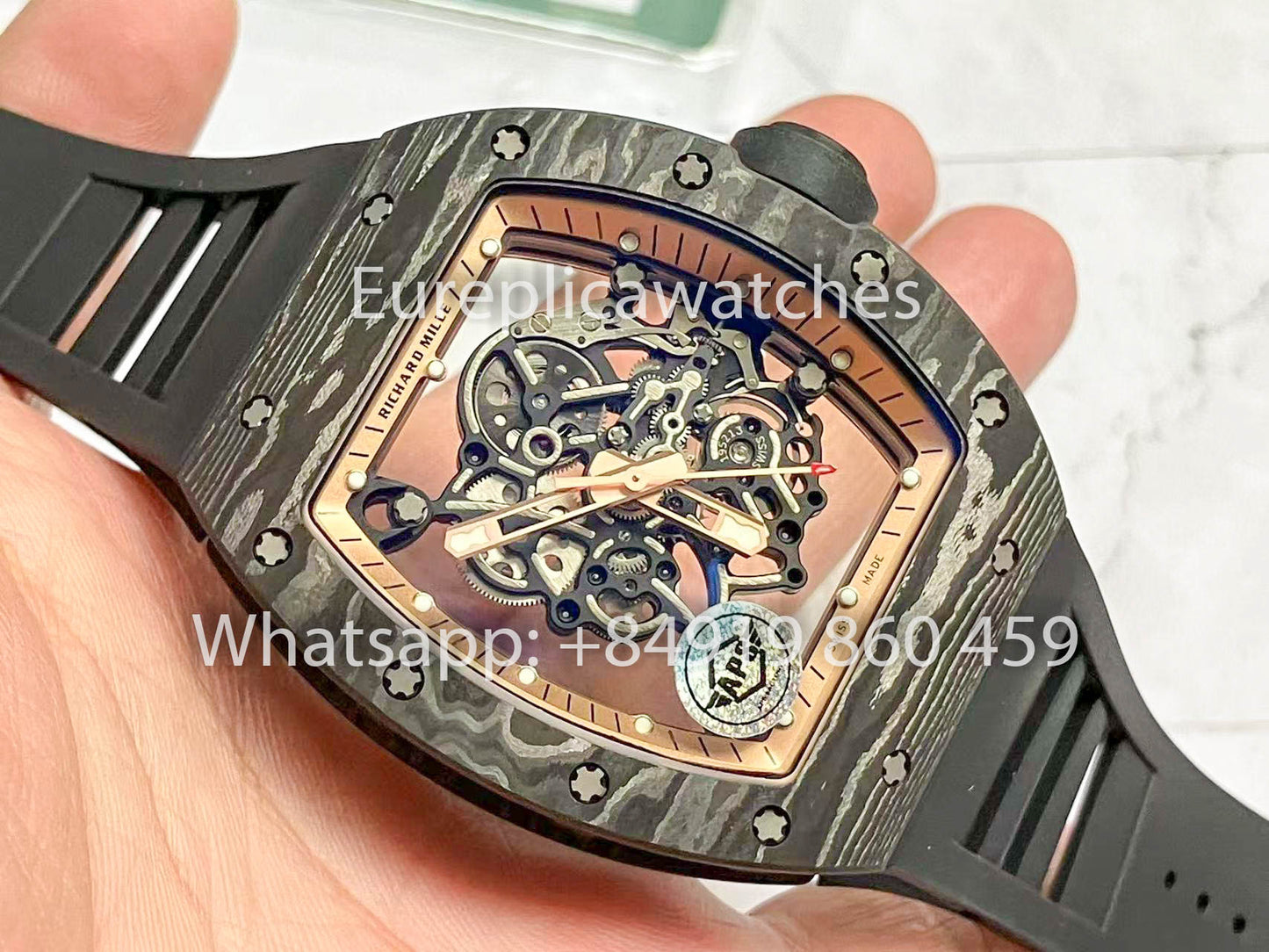 RICHARD MILLE RM055 fibra di carbonio Cassa 1:1 Best Clone APS Fabbrica Bronze quadrante